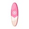 Longboard of Malibu type, rounded shape. Long board for water sport. Surfboard for swimming, wave surfing, summer