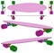 Longboard Skateboard Vector. Illustration Isolated On White Background.