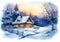 The Longest Night: A Cross-House Snow Fence Illustration with Ch