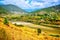 Longest suspension bridge in Punakha , Bhutan. The bridge is stable and provides a good view of the river and valley