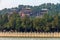 Longevity Hill and Summer Palace from Kunming Lake Beijing China with smog in the air