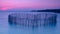 Longexposure romantic landscape sunset over the sea.
