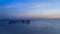 Longexposure romantic landscape sunset over the sea. Bangpoo Sam