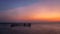 Longexposure romantic landscape sunset over the sea. Bangpoo Sam