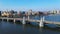 Longfellow Bridge aerial view, Boston, Massachusetts MA, USA