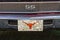 Longhorn decorative license plate on a vintage Chevy Chevelle SS