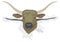 longhorn head face animal vector illustration transparent background