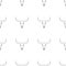 Longhorn skull seamless pattern white background. Bull skull head with horns