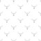 Longhorn skull seamless pattern white background. Bull skull head with horns