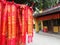 Longhua Temple praying red ribbon