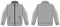 Longsleeve jersey shirt sports training jacket vector illustration / gray and white