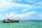 Longtail boats floating on the Sea at Phuket, Thailand. Summer, Travel, Vacation and Holiday concept