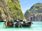 Longtail Boats in Maya Bay, Ko Phi Phi, Thailand