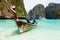 Longtail boats, Maya bay, Thailand