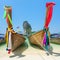 Longtail boats at the tropical beach in Andaman sea