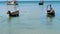 Longtail fisher boats on beach