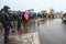 Longwy, France, January 26, 2024 Farmers\\\' demonstration, blocking roads of Rodange, towards Belgium and Brussels in Europe