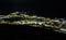 Longyearbyen town, view from the top of the mountain during the polar night