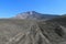 Lonquimay volcano road in ash in Chile