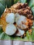 Lontong gudeg opor. It is traditional food from Jepara, central java, indonesia.