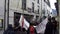 Looe, Cornwall, UK, February 16, 2019. Mixed group of `Extinction Rebellion` protesters, marching through the Cornish town of Looe