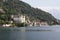 Look at bank promenade Gravedona in Lake Como in Italy