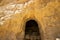 A look inside of Man Made Jhong Cave in Chhoser Village of Upper Mustang in Nepal