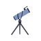 look telescope cartoon vector illustration