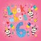 Look who`s six - sixth birthday card