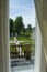 Look through the window of the Russian homestead (