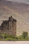 Looking across Loch Awe, to the remains of Kilchurn castle, Dalmally, Scotland.