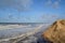 Looking along the dunes