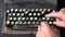 Looking ancient typewriter keyboard