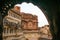 Looking through the arches of Mehrangarh Fort