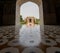 Looking through an archway at the Tomb of I`timÄd-ud-Daulah or Baby Taj