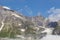 Looking through the clouds at the slopes of the Hoher Tenn