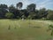 looking from distance at the public war cemetery field