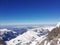 Looking down at the Alps from 3000+ meters in Switzerland