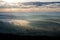 Looking down on a cloud inversion on frosty winters day in the countryside. Malvern Hills, UK