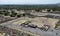 Looking down on the face of Pyramid of the sun at Teotihuacan Mexico