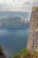 Looking down into the Lysefjord