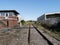 Looking down railway line