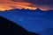 Looking down on Sierra Nevada de Santa Marta, high Andes mountains of the Cordillera, Paz, Colombia