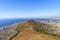 Looking down on Signal Hill and Cape Town, from Lion`s Head Moun