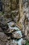 Looking down to the breitach gorge