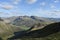 Looking down to Dore Head with Mosedale further down left, Lake District