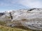 Looking down to Trough Head with surrounding snow, Lake District