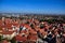 Looking Down from The Tower of St. Georges Church at The Middle Ages History City of NÃ¶rdlingen, Bavaria, Germany, Europe