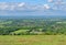 Looking down on the village of Ditchling,England from the hillside