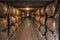 Looking Down Walkway in Bourbon Aging Warehouse